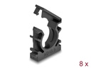 Delock Kabelschlauchhalter 18.5 mm, 8 Stück, Schwarz
