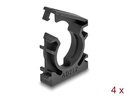 Delock Kabelschlauchhalter 21.2 mm, 4 Stück, Schwarz