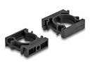 Delock Kabelschlauchhalter 21.2 mm, 4 Stück, Schwarz