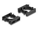 Delock Kabelschlauchhalter 25 mm, 4 Stück, Schwarz