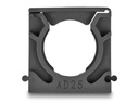 Delock Kabelschlauchhalter 25 mm, 4 Stück, Schwarz