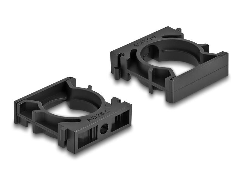 Delock Kabelschlauchhalter 28.5 mm, 4 Stück, Schwarz