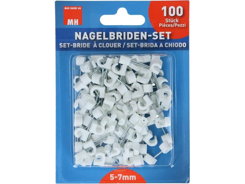Max Hauri Nagelbriden Set 5-7mm weiss 100 Stück