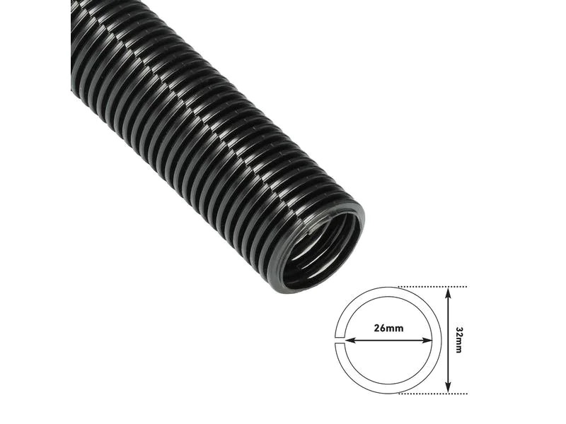 STEFFEN Kabelschlauch D-Line Tidy 32 x 32 mm, 1.1 m, Schwarz