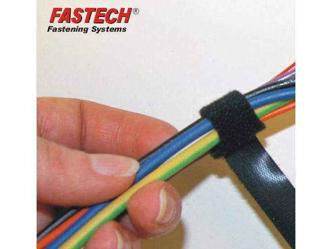 FASTECH Klettkabelbinder ETK-1-3 13 x 250 mm Schwarz, 10 Stück