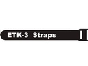 FASTECH Klettkabelbinder ETK-3-3 13 x 250 mm Schwarz, 100 Stück