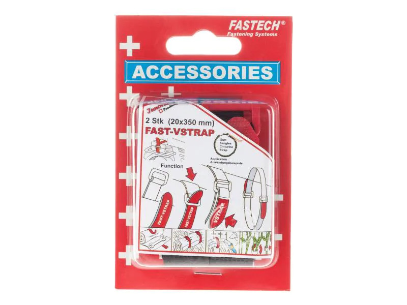 FASTECH Schlaufenband FAST-VSTRAP 20 x 350 mm, Schwarz/Rot