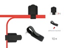 Label-the-cable Klettkabelhalter WALL STRAPS 3 x 9 cm Schwarz, 10 Stück