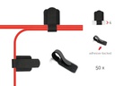 Label-the-cable Klettkabelhalter WALL STRAPS 3 x 9 cm Schwarz, 50 Stück