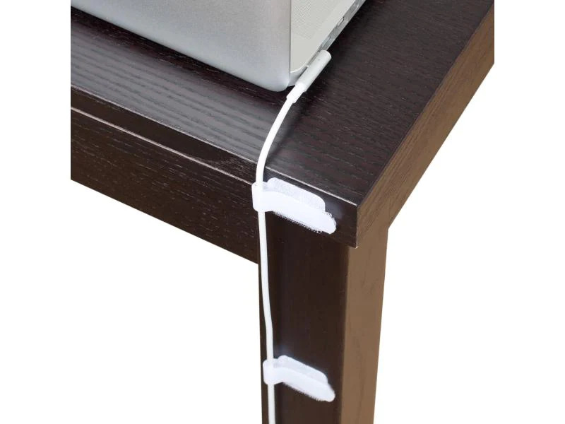 Label-the-cable Klettkabelhalter WALL STRAPS 3 x 9 cm Weiss, 10 Stück
