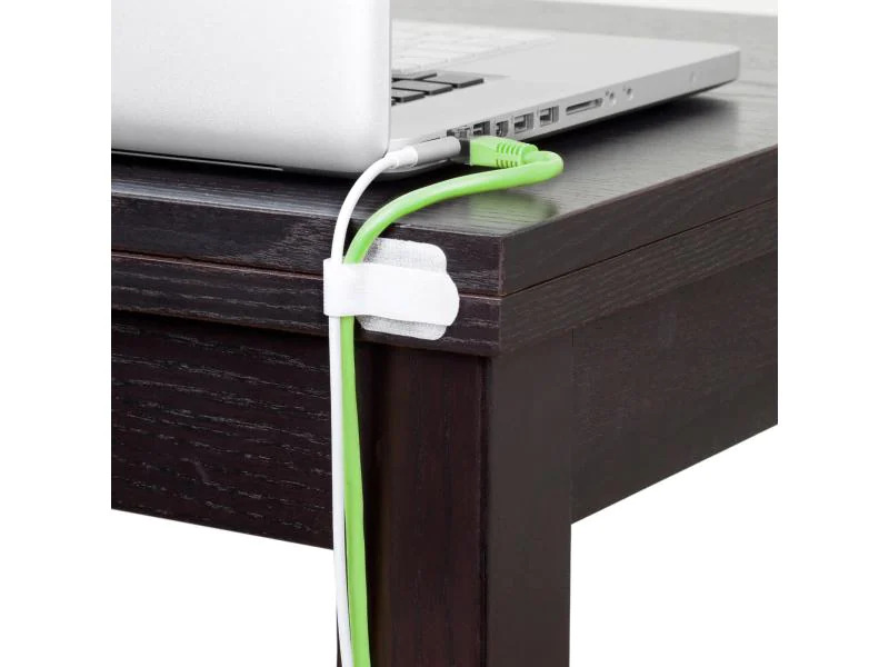 Label-the-cable Klettkabelhalter WALL STRAPS 3 x 9 cm Weiss, 10 Stück