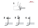 Label-the-cable Klettkabelhalter WALL STRAPS 3 x 9 cm Weiss, 10 Stück