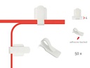 Label-the-cable Klettkabelhalter WALL STRAPS 3 x 9 cm Weiss, 50 Stück
