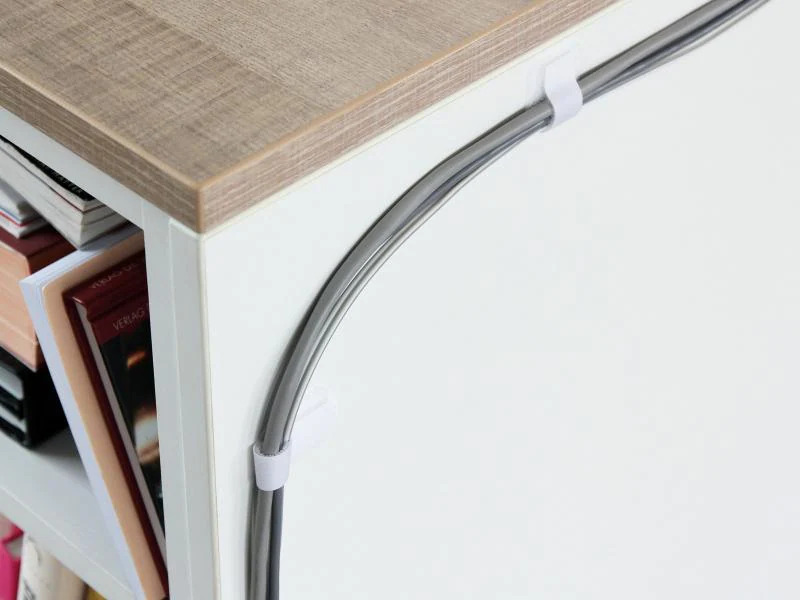 Label-the-cable Klettkabelhalter WALL STRAPS 3 x 9 cm Weiss, 50 Stück