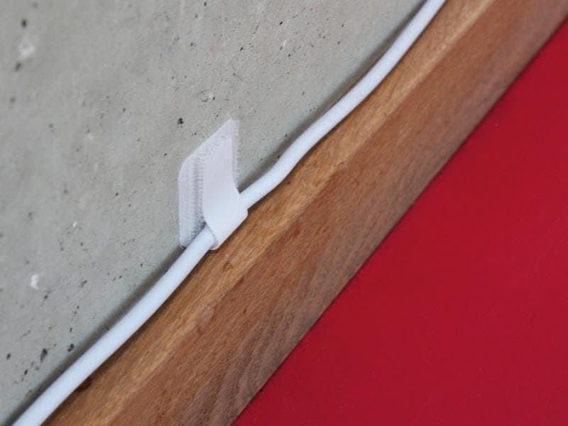 Label-the-cable Klettkabelhalter WALL STRAPS 3 x 9 cm Weiss, 50 Stück