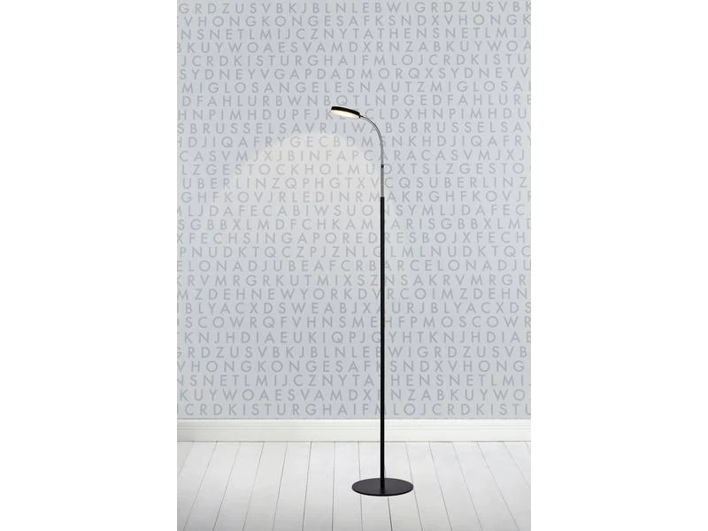 Markslöjd Stehleuchte Flex, 3000K, 5W, Schwarz/Chrom