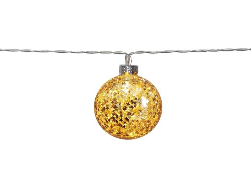 Star Trading LED-Lichterkette Glitter, Gold 10 × Lampen