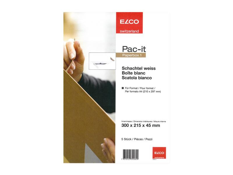 ELCO Versandkarton Paperbox 300 x 215 x 45 mm, 5 Stück