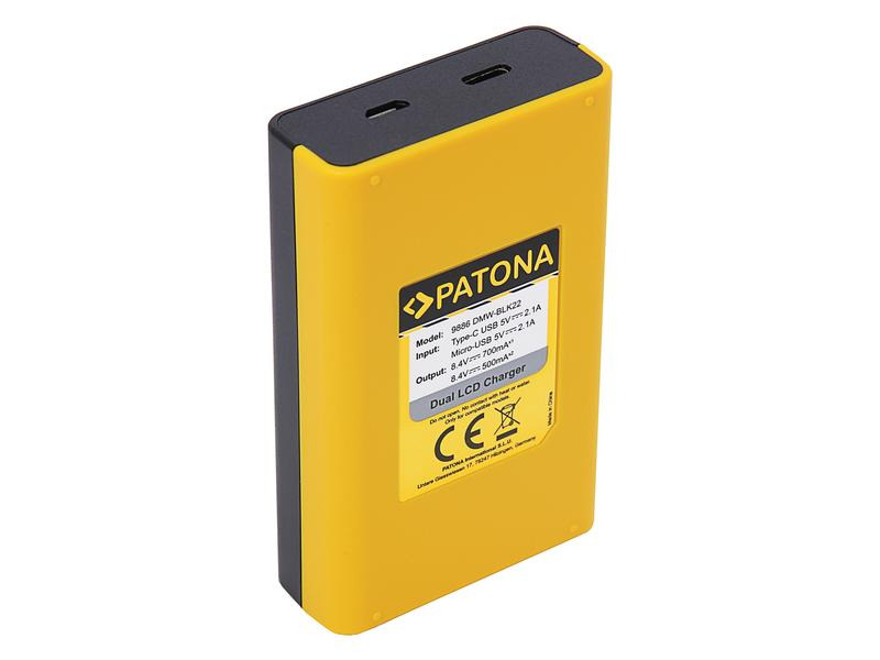 Patona Ladegerät Dual USB – Panasonic DMW-BLK22