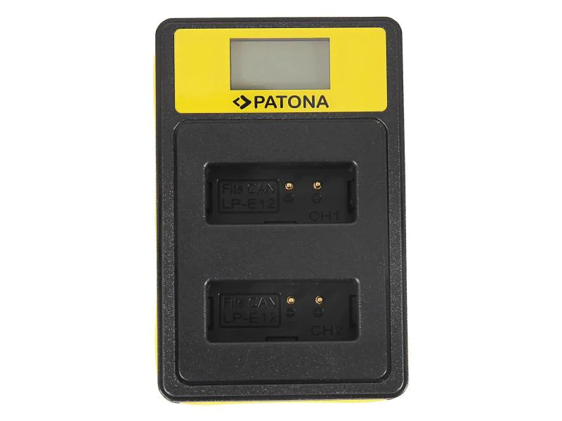 Patona Ladegerät Smart Dual LCD USB Canon LP-E12