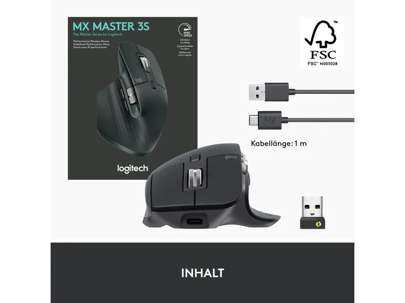 Logitech Maus MX Master 3S Graphite for Business