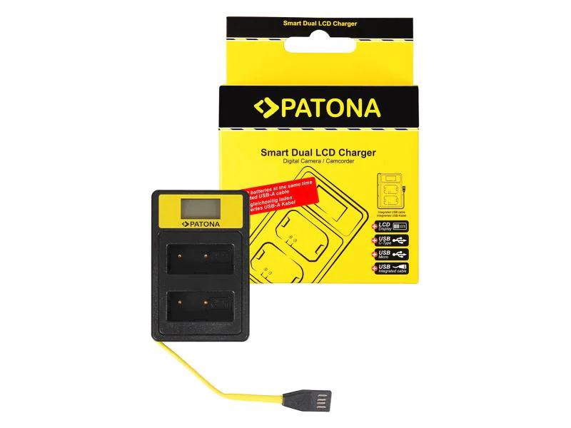 Patona Ladegerät Smart Dual LCD USB Fujifilm NP-W126