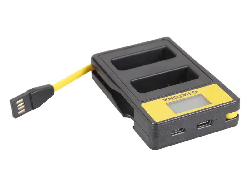 Patona Ladegerät Smart Dual LCD USB Nikon Akku EN-EL14