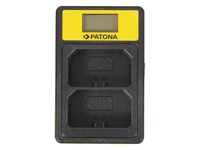 Patona Ladegerät Smart Dual LCD USB Sony NP-FZ100