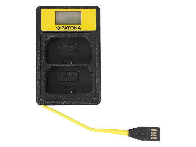 Patona Ladegerät Smart Dual LCD USB Sony NP-FZ100