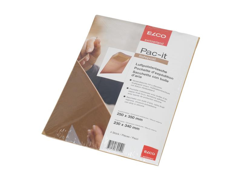 ELCO Luftpolstertasche Pac-It 250 x 350 mm, 4 Stück, Braun