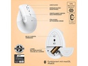 Logitech Ergonomische Maus Lift for Mac off-white