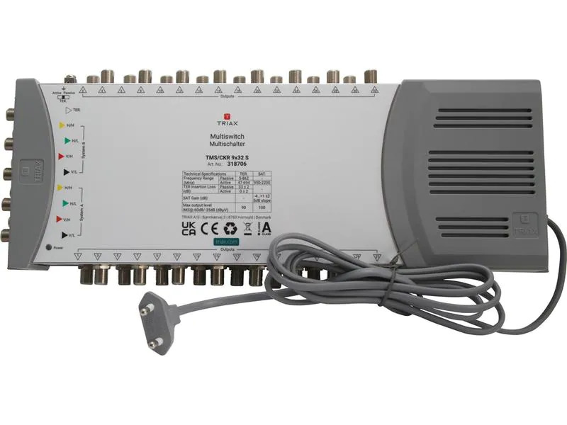 Triax DiSEqC-Multischalter TMS/CKR 9x32 S