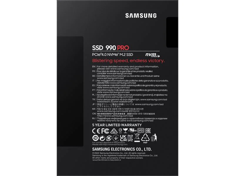 Samsung SSD 990 PRO M.2 2280 NVMe 2000 GB