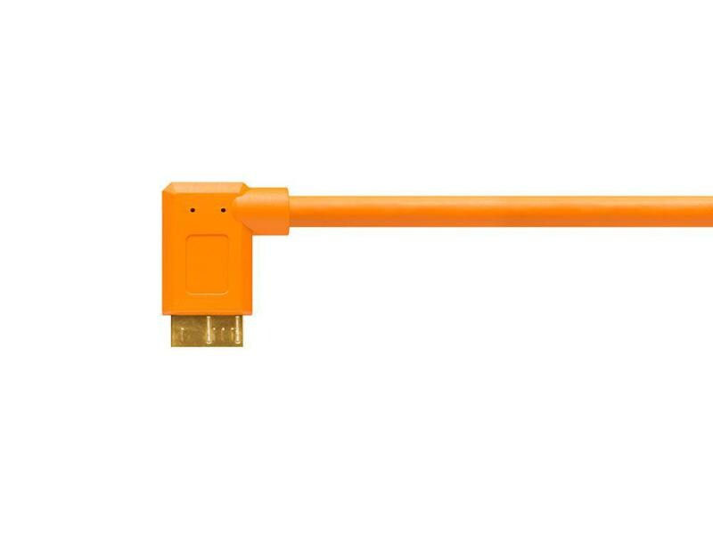 Tether Tools Kabel USB 3.0 – Micro B Right Angle 4.6 Meter – orange