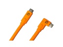 Tether Tools Kabel USB-C auf USB-C rechter Winkel orange