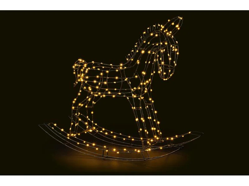 STT LED-Figur Pferd, 65 cm, Schwarz