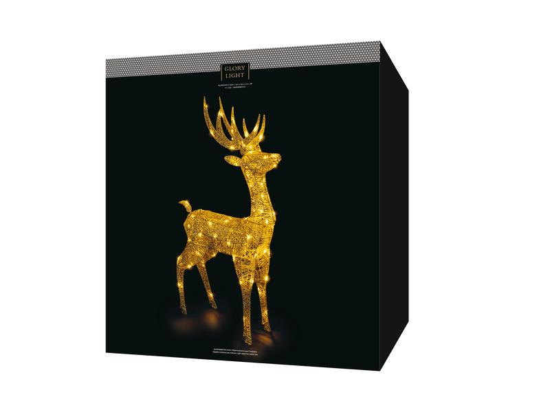 STT LED-Figur Rentier Floki, 64 cm, Gold
