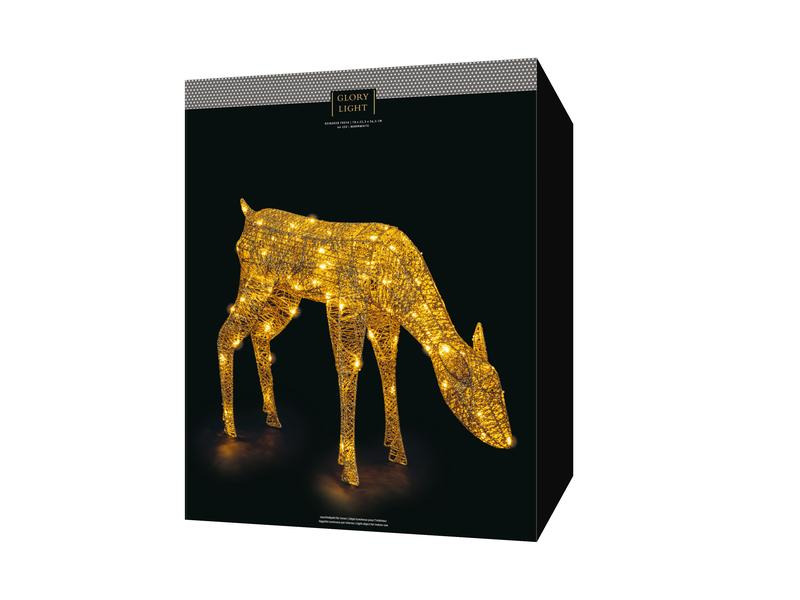 STT LED-Figur Rentier Freya, 78 cm, Gold