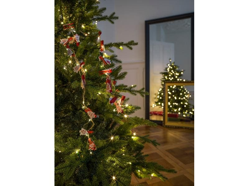 STT LED-Lichterkette Clips Christmas Trees, 25 LEDs, 1.8 m, Rot