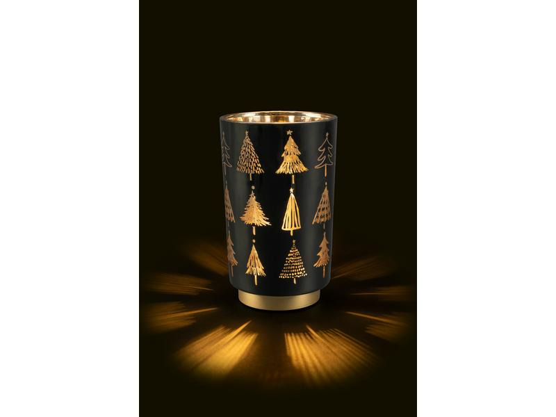 STT Laterne, Baum, M, 20 cm, Schwarz