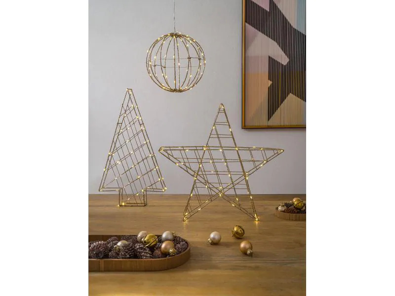 STT Tischdeko Svenja Star 3D Ball, Ø 20 cm, Gold