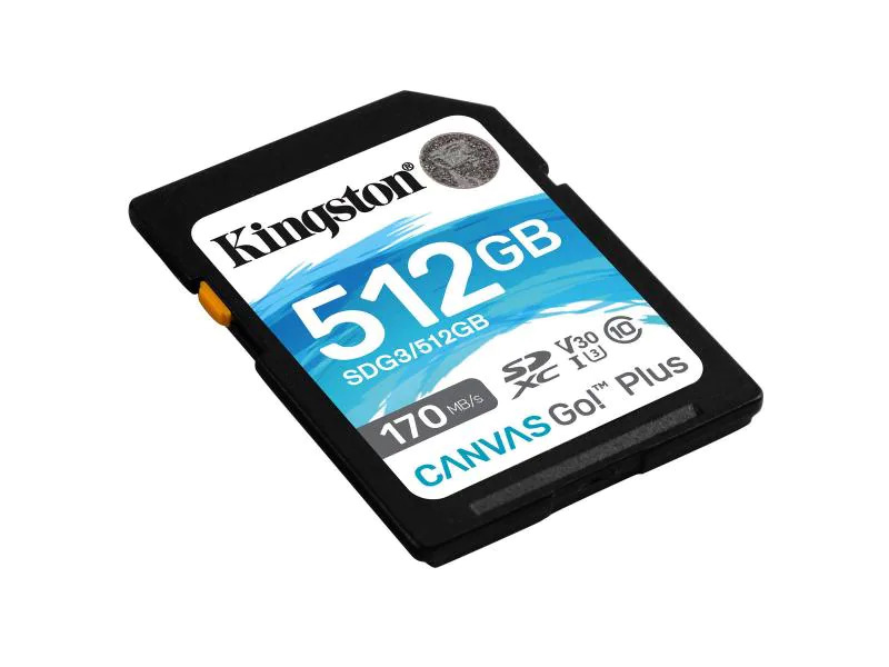 Kingston SDXC-Karte Canvas Go! Plus UHS-I U3 V30 512 GB