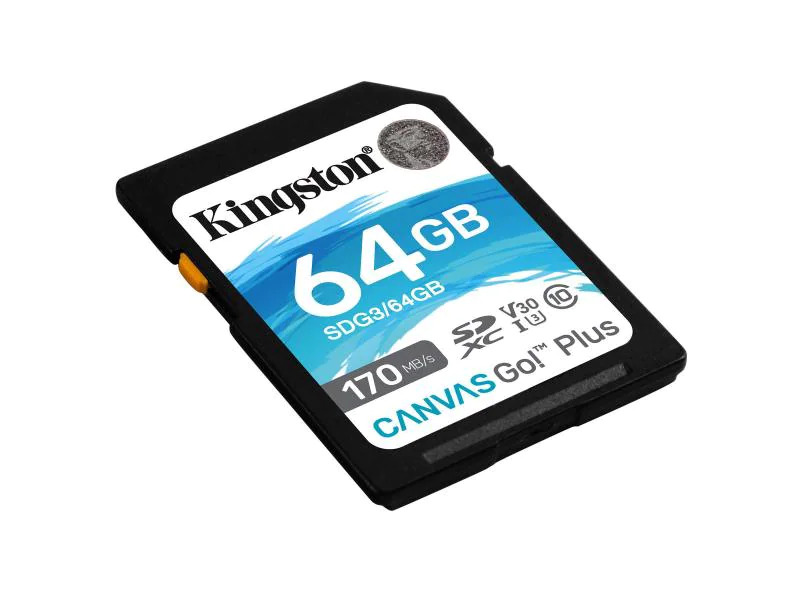 Kingston SDXC-Karte Canvas Go! Plus UHS-I U3 V30 64 GB