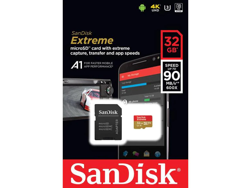 SanDisk microSDHC-Karte Extreme UHS-I U3 32 GB