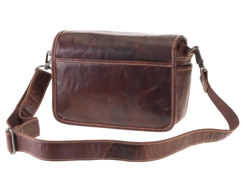 Alpenleder Kamera-Tasche Presse Braun