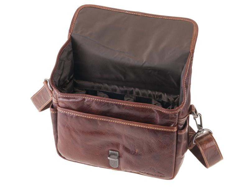 Alpenleder Kamera-Tasche Presse Braun