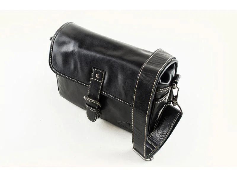Alpenleder Kamera-Tasche Presse Schwarz