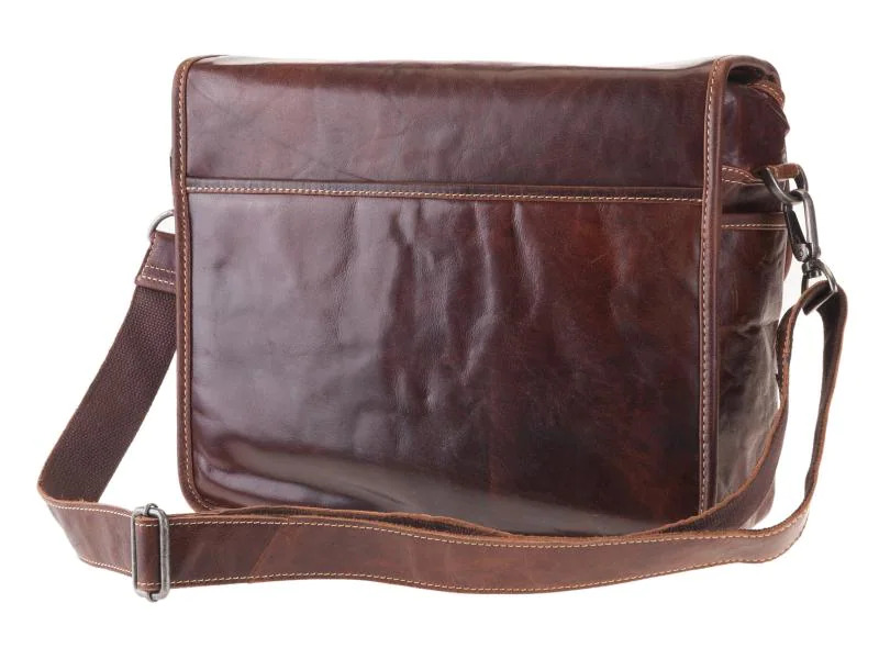 Alpenleder Kamera-Tasche Reporter Braun