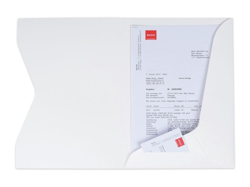 ELCO Dokumentenmappe A4, Weiss, 10 Stück
