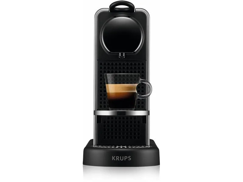 Krups Kaffeemaschine Nespresso CitiZ Platinum, Schwarz/Titanium